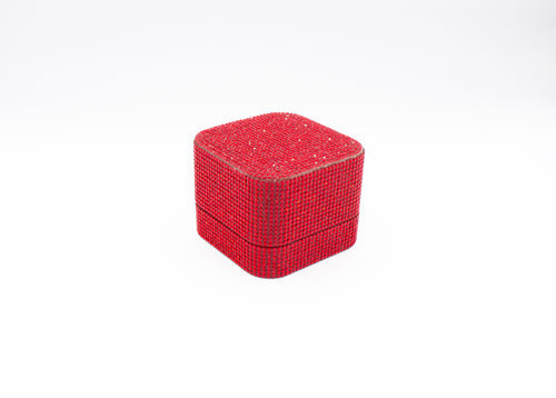Red Crystal Ring Box