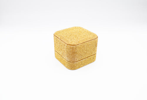 Gold Crystal Ring Box