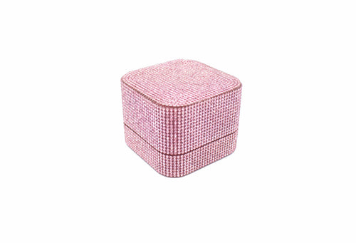 Pink Crystal Ring Box