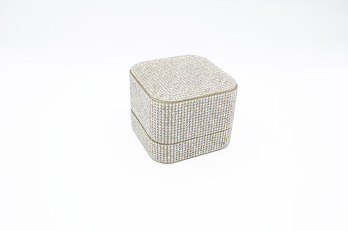 Silver Crystal Ring Box