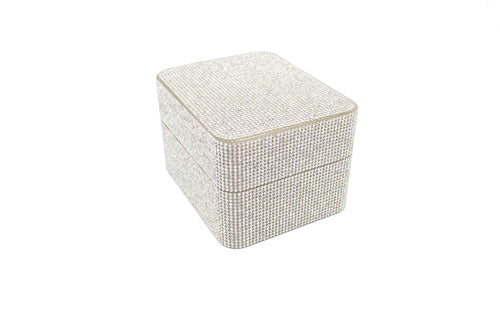 Silver Crystal Earring Box