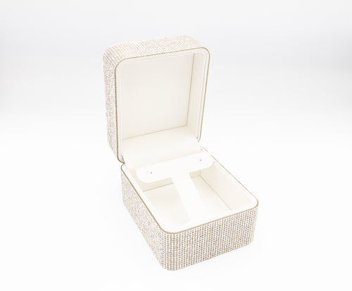 Silver Crystal Earring Box