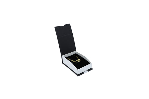 Magnetic Black Ribbon Bow Pendant Box