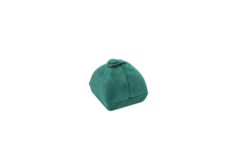 Deluxe Euro Suede Green Clip Ring Box