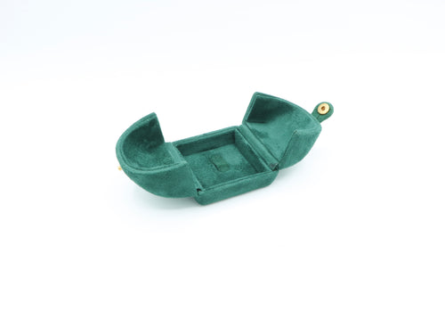 Deluxe Euro Suede Green Clip Ring Box