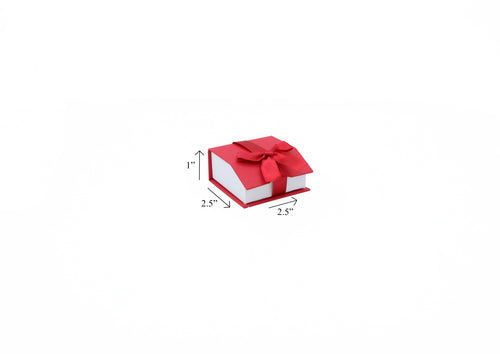 Red Ribbon Bow Earring Box