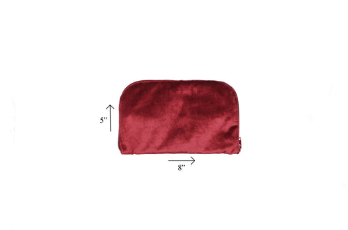 Italian Velveteen Jewelry Red Clutch Carrier