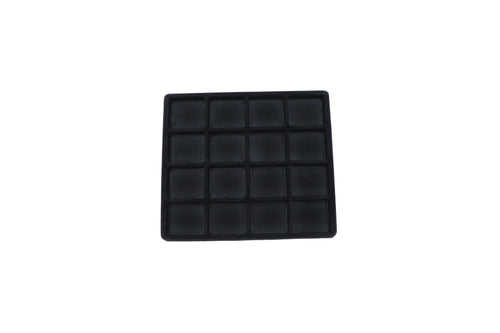 Black Plastic 16 Square Half Size Insert