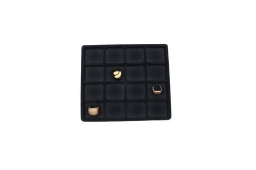 Black Plastic 16 Square Half Size Insert