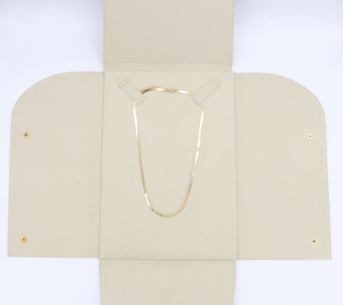 Leatherette Beige Necklace Folder (Large)