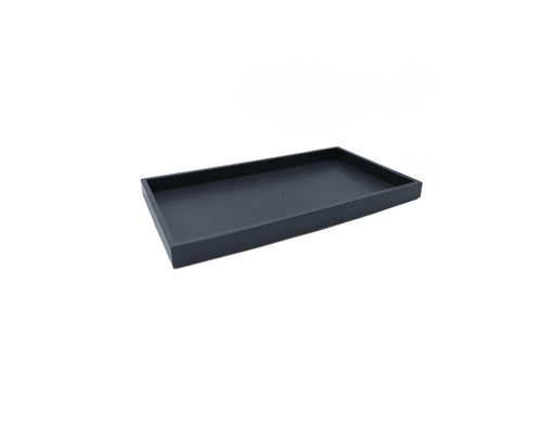 1" Black Plastic Utility Tray