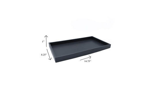 1" Black Plastic Utility Tray