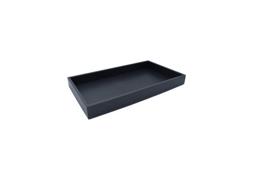 1.5" Black Plastic Utility Tray