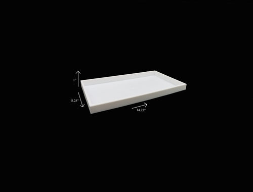 1" White Plastic Utility Tray