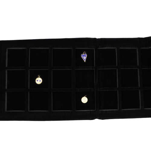 Italian 24 Square Black Charm Roll