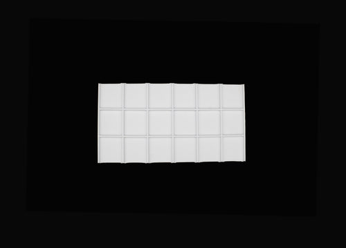 White Leatherette Charm Insert (18 Slots)