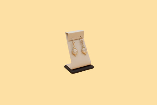 Luxury Brown Trim Fold-over Earring Display (Medium)