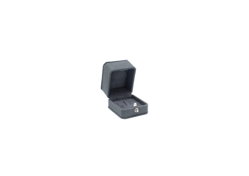 Nabuka Leather Dark Grey Ring Box