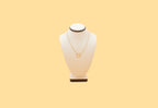 Luxury Brown Trim Narrow Necklace Display (Medium)