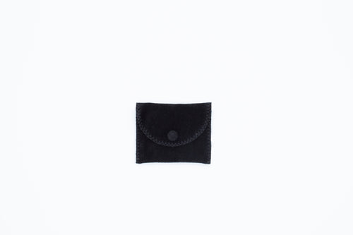 Black Button Snap Pouch (3x2.5)