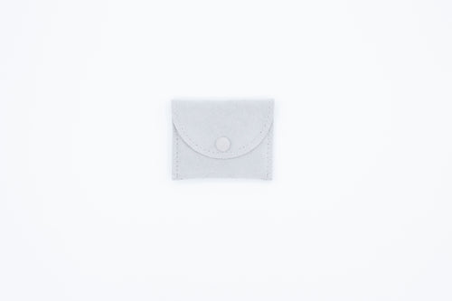 Grey Button Snap Pouch (3x2.5)