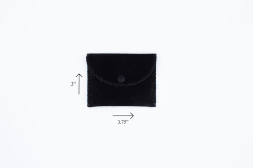 Black Button Snap Pouch (3.75x3)