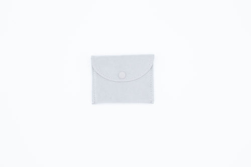 Grey Button Snap Pouch (3.75x3)