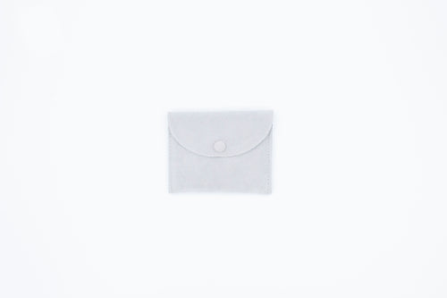 Grey Button Pocket Split Snap Pouch (3.75x3)