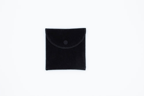 Black Button Pocket Pouch (3.75x4)