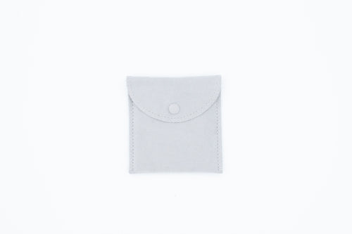 Grey Button Pocket Snap Pouch (3.74x4)