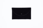 Black Button Middle Split Snap Pouch