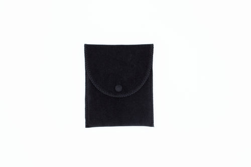 Black Button Snap Pouch  (4.25x5)