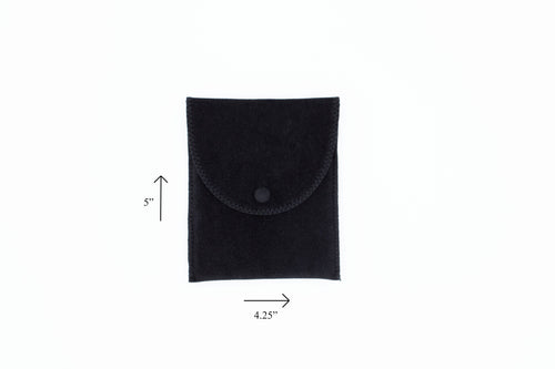 Black Button Snap Pouch  (4.25x5)