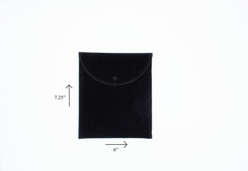 Black Button Snap Pouch (6x7.25)