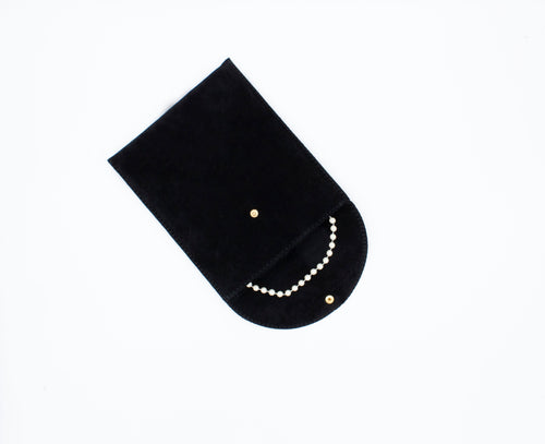 Black Button Snap Pouch (6x7.25)