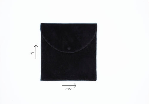 Black Button Snap Pouch (7.75x8.00)