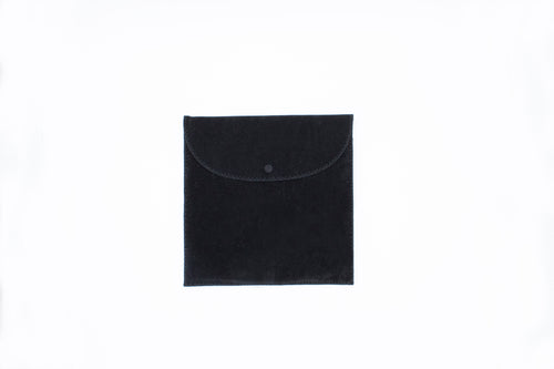 Black Button Snap Pouch (8.5x8.5)