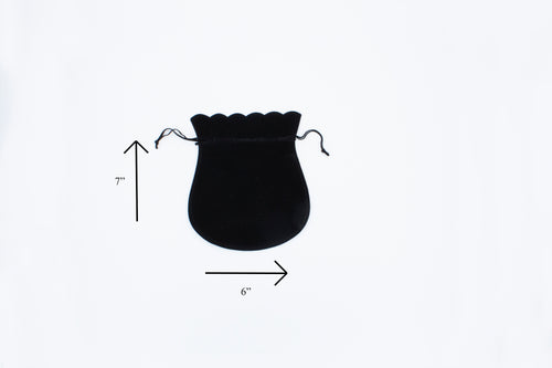 Suede Black Drawstring (Large)