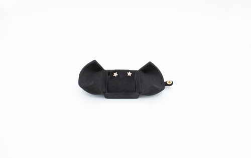 Deluxe Euro Suede Black Earring Box (Small)