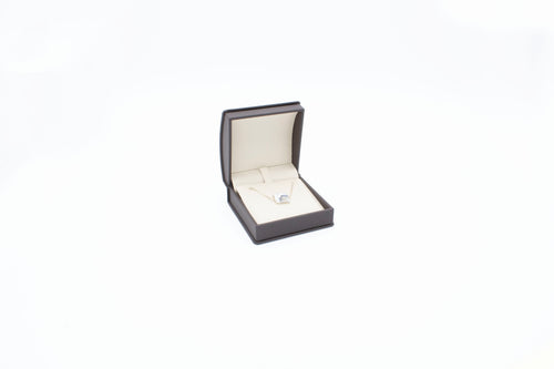 Satin Finish Brown Earring/Pendant Box (X-Small)