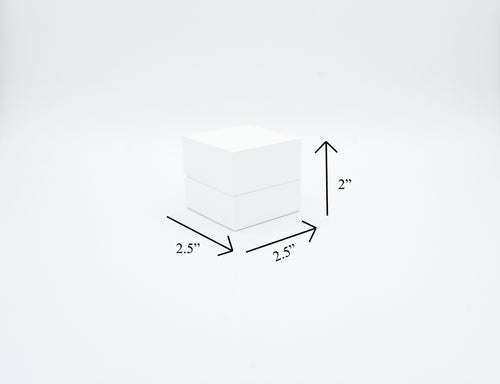 Moderna White Wood Ring Box