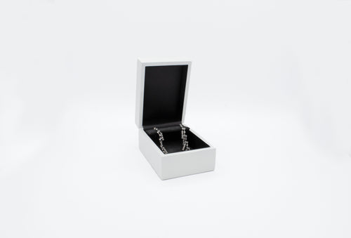 Moderna White Wood Earring Box