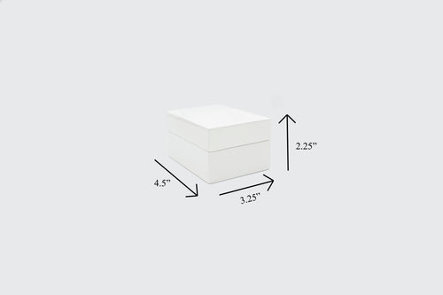 Moderna White Wood Earring Box