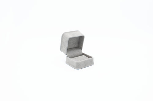 Ornate Grey Euro Suede Earring Box