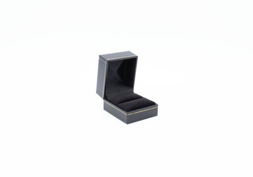 Leatherette Look Black Ring Box