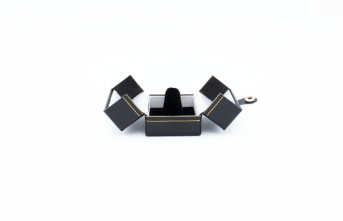 Leatherette Double Door Finger Form Ring Box