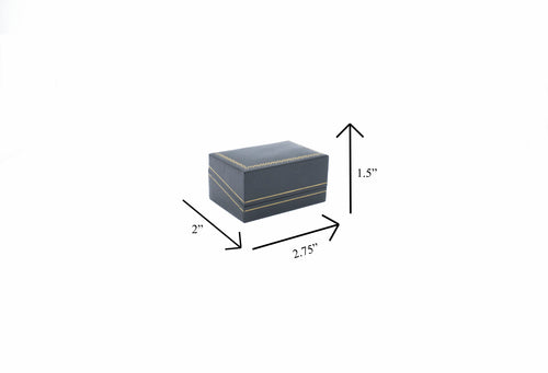 Leatherette Look Black Double Ring Box