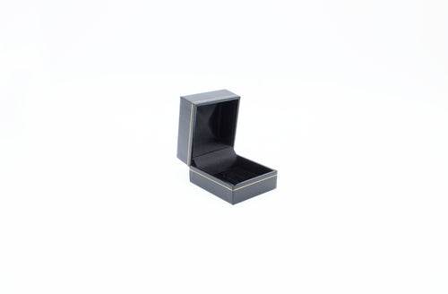 Leatherette Black Clip Ring Box