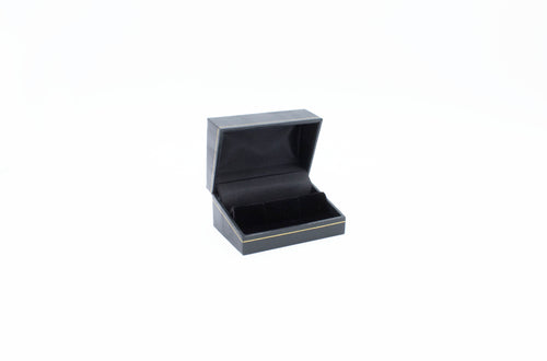 Leatherette Look Black Cufflink Box