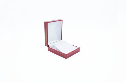 Leatherette Look Red Earring Box (Small)